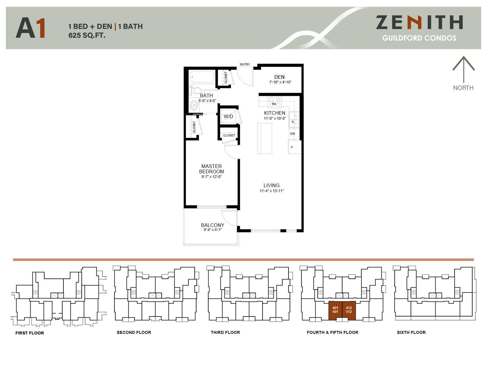 Zenith Guildford Stylish One-Bedroom, mortgage rates Guildford Surrey BC | Guildford presale | Guildford BC housing market