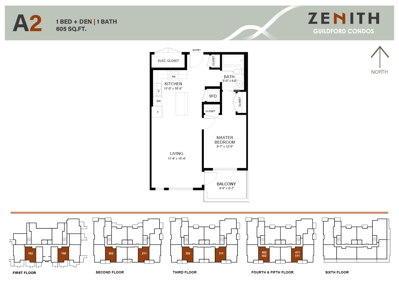 Zenith Guildford Stylish One-Bedroom Guildford townhouses for sale | pre selling townhouse Surrey | pre selling condo Surrey